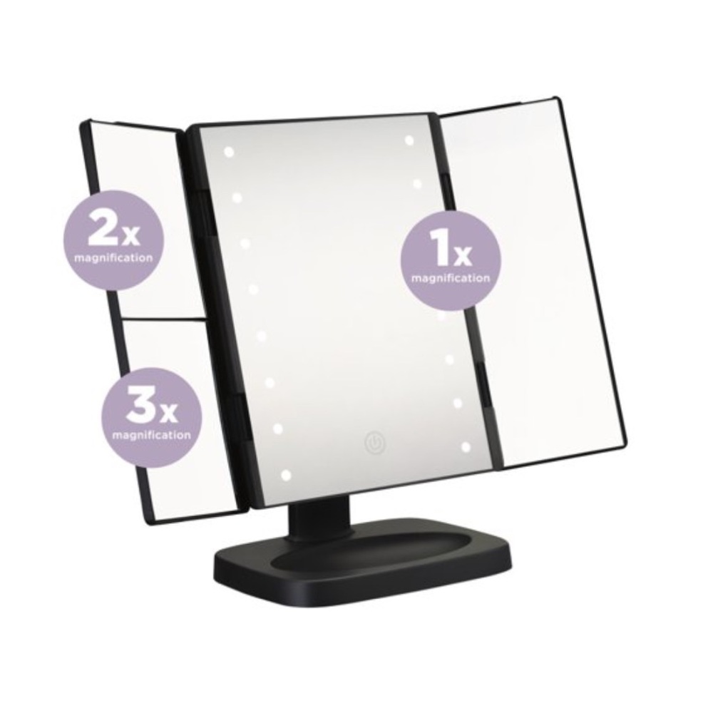 Conair Reflections TriPanel LED Plastic 1x 2x 3X Magnification Mirror - Picture 5 of 16
